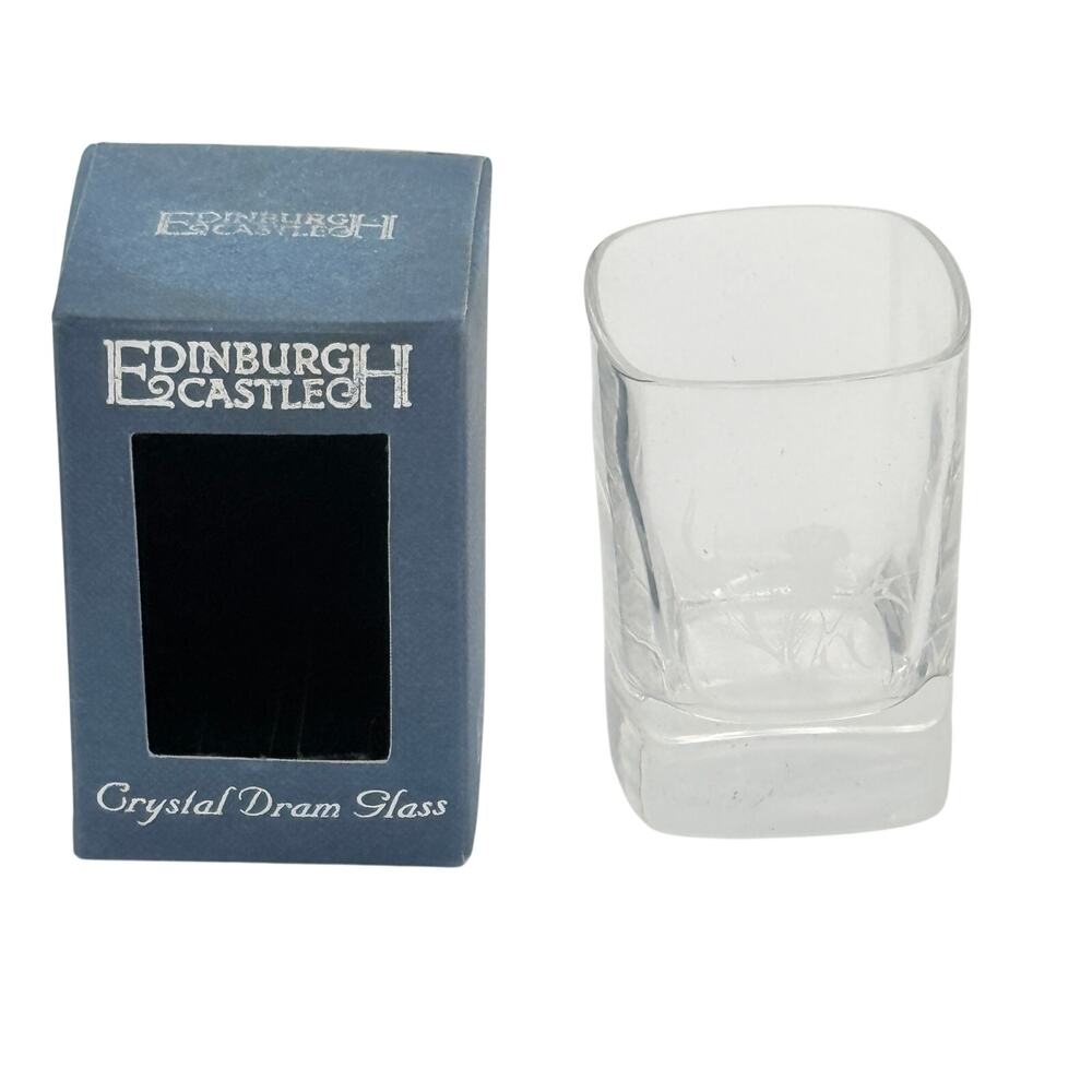 Edinburgh Castle Crystal Thistle Dram Whisky Glass